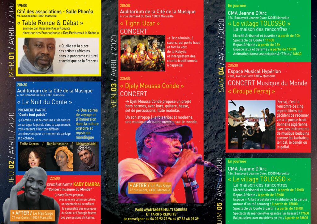 flyer Festival La Nuit Des Griots NDG 2020 Marseille