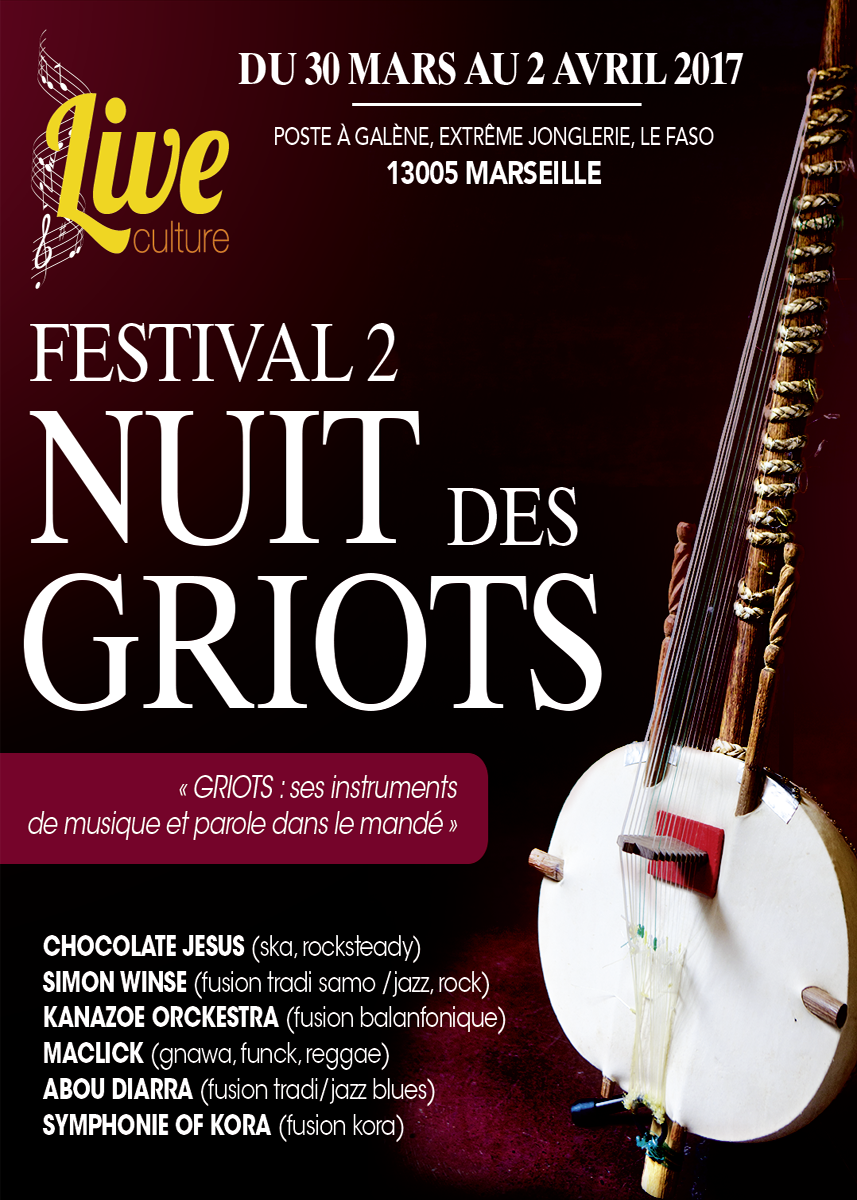 Affiche Festival La Nuit Des Griots NDG 2017 Marseille